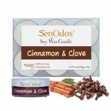 Tealight Set  Cinnamon + Clove Soy Candles (15g x 6) 