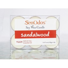 Tealight Set Sandalwood Soy Candles (15g x 6)