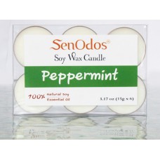 Tealight Set Peppermint Soy Candles (15g x 6)