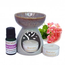 Essential Oil Burner Set (Geranium)